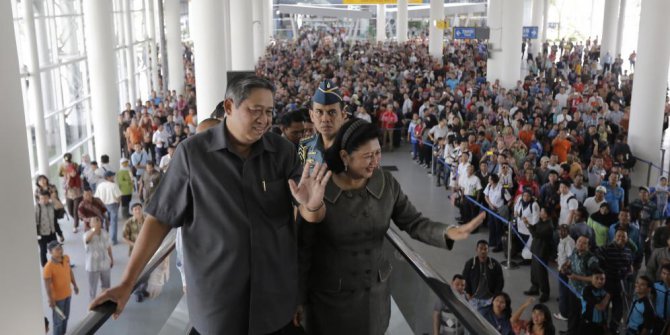 Presiden SBY tinjau Bandara Kualanamu. FOTO/MERDEKA