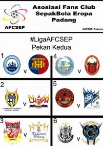 Jadwal  Pertandingan Pekan Kedua Liga AFCSEP 2014