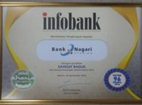 Penghargaan Prediket 'Sangat Bagus' dalam Infobank Sharia Award 2016 yang diterima Unit Syariah Bank Nagari. Foto : Istimewa