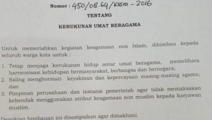 Ini Isi Surat Himbauan Walikota Padang Terkait Perayaan Natal