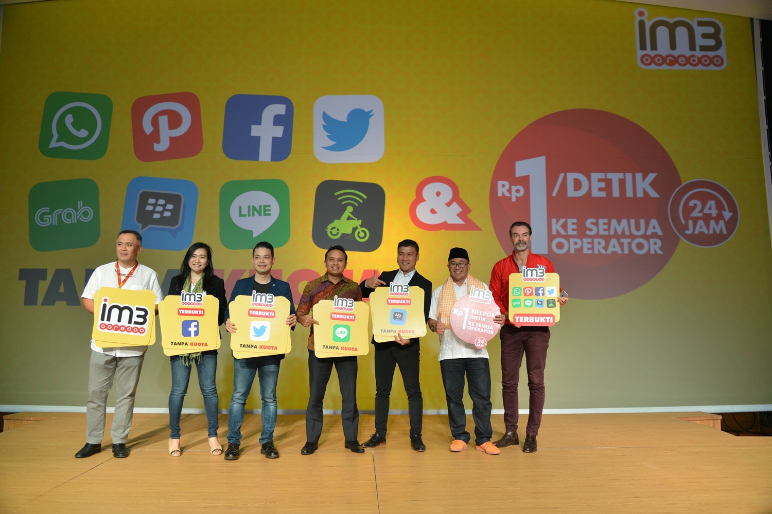 Peluncurkan Program Tanpa Kuota untuk Aplikasi Sehari-hari dan Nelpon Rp.1 / Detik oleh Indosat Ooredoo. Foto : Indosat
