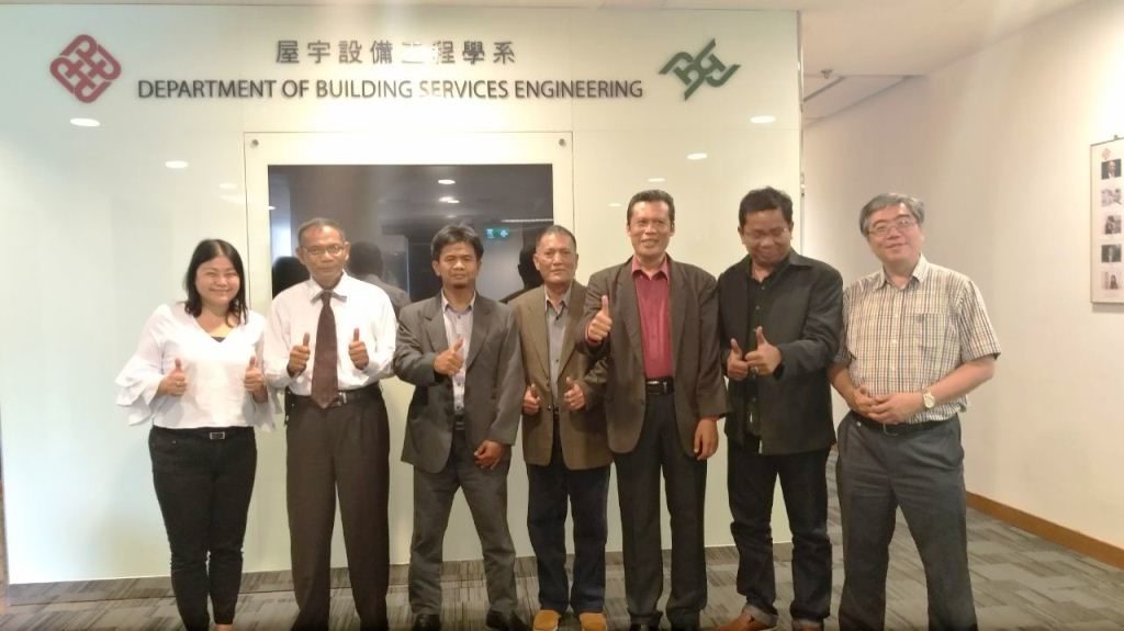 Pertemuan sekaligus kunjungan dosen dari Universitas Bung Hatta ke Departement of Building Service Engineering The Hong Kong Polytechnic University (PolyU), di Hung Hom, Kowloon, Hong Kong