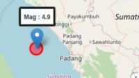 Gempa 4,9 M Guncang Pariaman, BMKG Imbau Warga Waspada