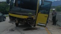 Bus Pariwisata Alami Kecelakaan di Tol Padang-Sicincin, Penumpang Selamat