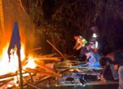 Polres Tanah Datar Bakar Pondok, Tertibkan PETI Simawang