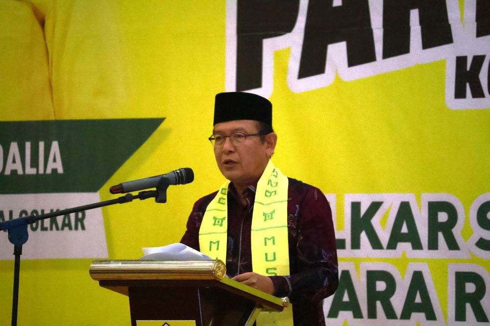 di-musda-golkar,-wali-kota-zulmaeta-tekankan-pentingnya-stabilitas-politik-daerah