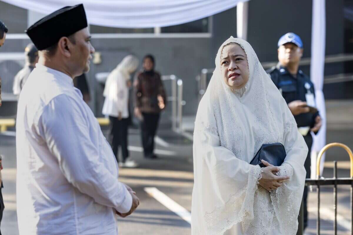 Ketua DPR RI, Puan Maharani, dalam momen Idul Adha 1447 H di Masjid Baiturrahman, Kompleks Parlemen, Senayan, Jakarta. Rabu (27/5/2026). Foto: Ist/Karisma
