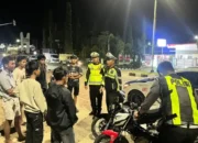Polres Sijunjung Sita Sembilan Motor Berknalpot Brong Saat Operasi Penertiban