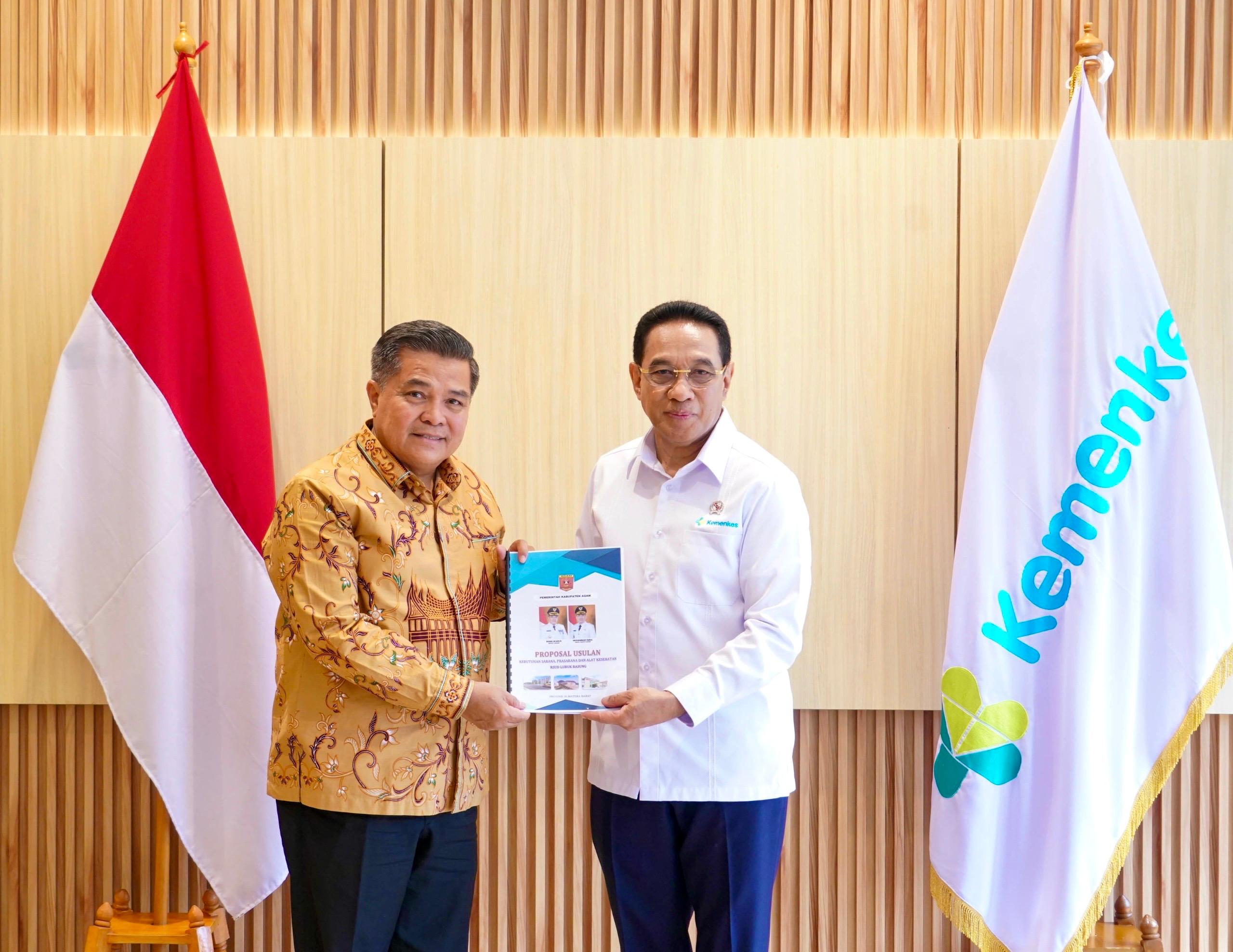 bupati-agam-audiensi-dengan-wakil-menteri-kesehatan,-bahas-renovasi-rsud-lubuk-basung