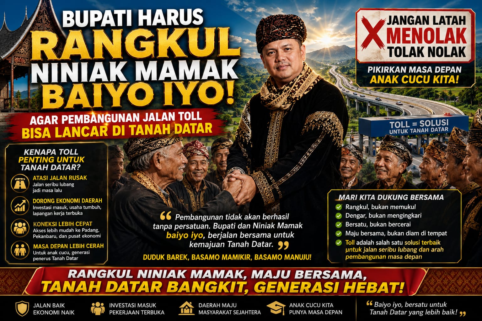 febby-dt-bangso-kayo-minta-bupati-rangkul-ninik-mamak,-dorong-dialog-soal-pembangunan-tol-tanah-datar
