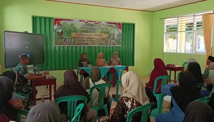 Kodim 0306/50 Kota Perkuat Kualitas SDM Desa Melalui Penyuluhan Kesehatan TMMD