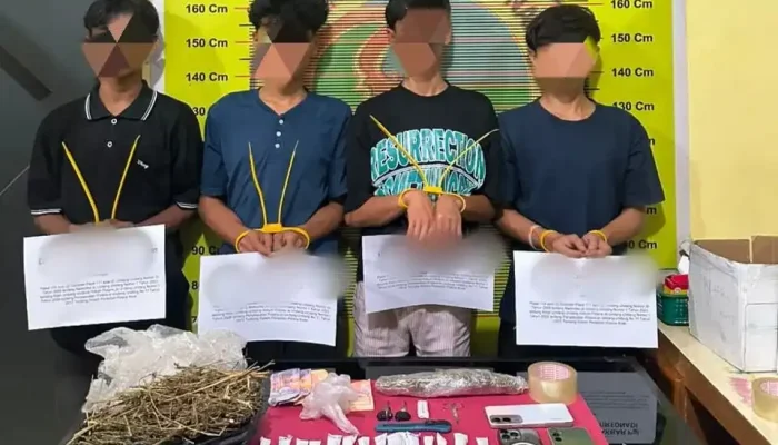 Polres Pesisir Selatan Bekuk Empat Remaja Pengedar Ganja di Lengayang