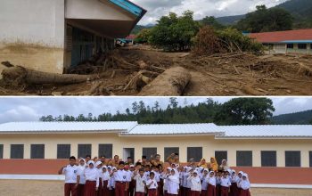 Siswa SDN 10 Linge Tinggalkan Tenda dan Tempati Ruang Kelas Baru