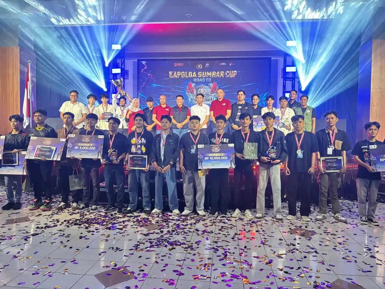 Turnamen Mobile Legends Kapolda Sumbar Cup Road to Kapolri Cup di Youth Center Padang, Rabu (15/7/2026). Foto : Istimewa