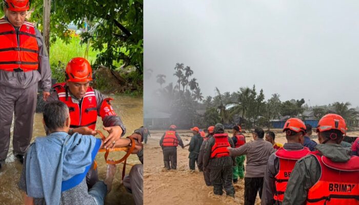 Ditpolairud Polda Sumbar Evakuasi Warga Terdampak Banjir di Kota Padang