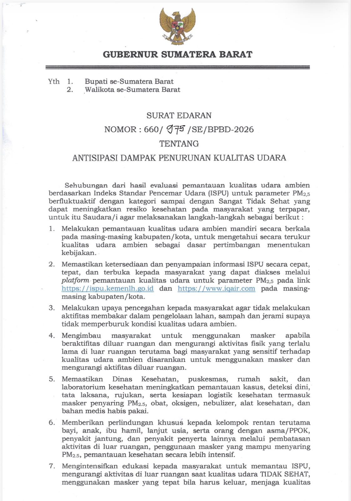antisipasi-dampak-penurunan-kualitas-udara,-gubernur-mahyeldi-minta-kabupaten/kota-perkuat-pemantauan-dan-perlindungan-masyarakat