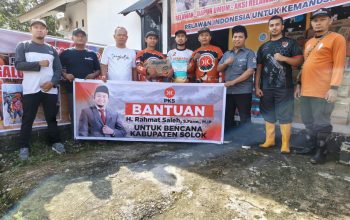 Rahmat Saleh Salurkan Bantuan Logistik bagi Korban Galodo Kabupaten Solok